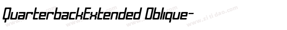 QuarterbackExtended Oblique字体转换